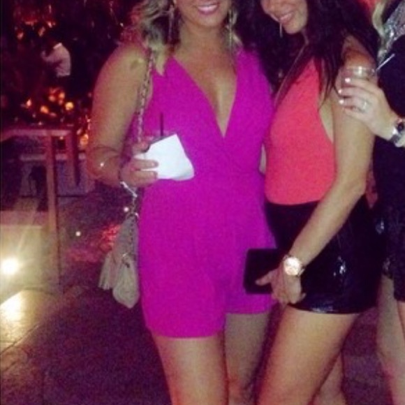 Forever 21 Pants - Deep V tie back romper